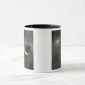 Een botsing tussen massieve objecten in de ruimte mok (Midden)