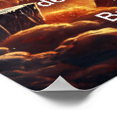 Een botsing van elementen: vuur en ijs poster (Hoek)