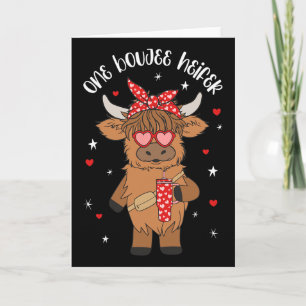 Eén Boujee Heifer Koe Tumbler Gelukkige Valentijns Kaart