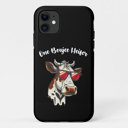 Een Boujee Vaars Grappige Koe Retro Case-Mate iPhone Case (Achterkant)