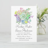 Een bouquet cacti - Wedding Kaart (Staand voorkant)