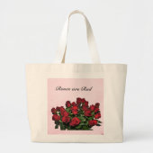 Een bouquet rode rozen grote tote bag (Voorkant)