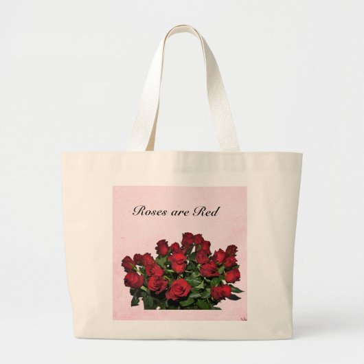 Een bouquet rode rozen grote tote bag (Voorkant)