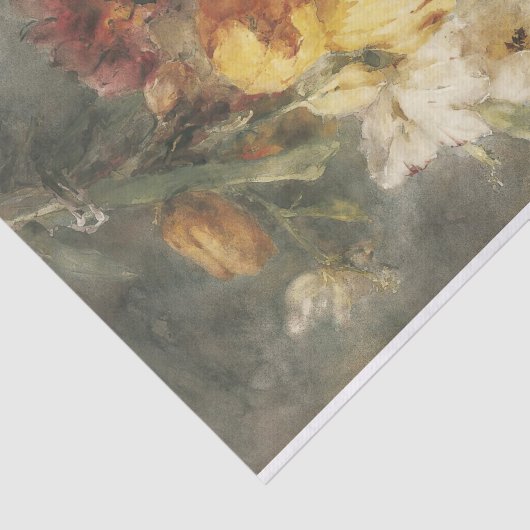 Een Bouquet Tulips van Margaretha Roosenbloom Tissuepapier (Detail)