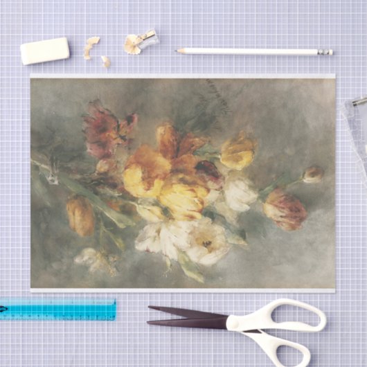 Een Bouquet Tulips van Margaretha Roosenbloom Tissuepapier (Craft)