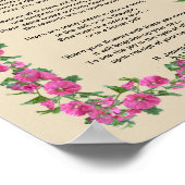 'Een Bouquet van Bloemen' gedicht op een poster va (Hoek)