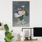 Een Bouquet van Bloemen in een vase  schilderij Poster (Thuiskantoor)
