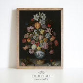 Een Bouquet van Bloemen in een vase  schilderij Poster
