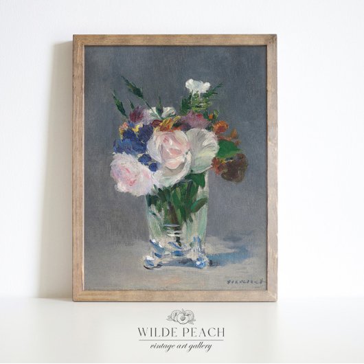 Een Bouquet van Bloemen in een vase  schilderij Poster