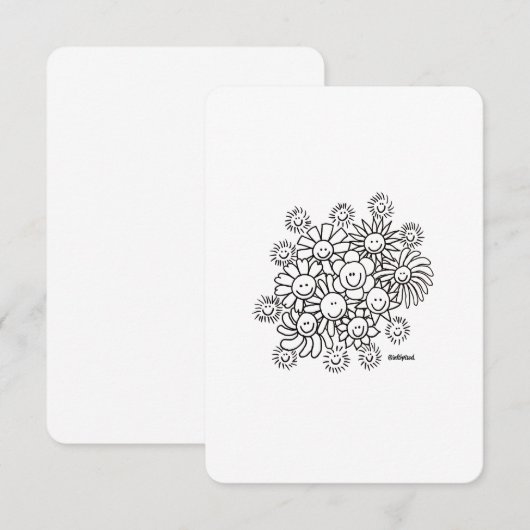 Een Bouquet van glimlachen: Hallo, bedankt - Flat (Voorkant / Achterkant)