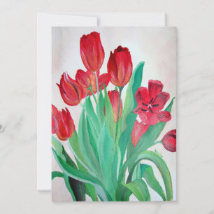 Een Bouquet van Rode Tulpen