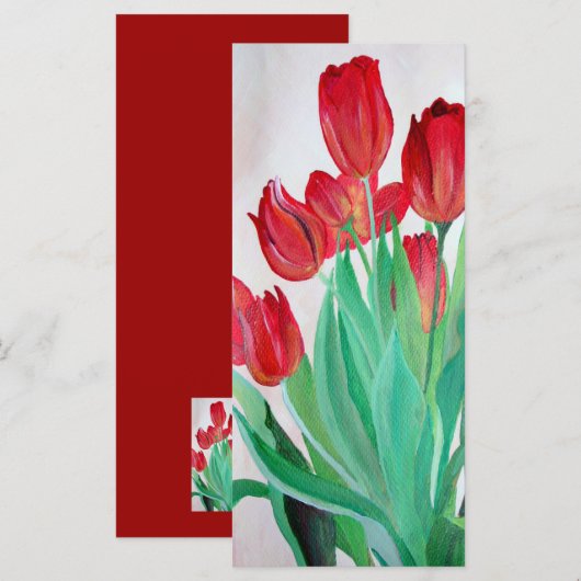 Een Bouquet van Rode Tulpen (Voorkant / Achterkant)