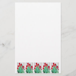 Een Bouquet van Rode Tulpen Briefpapier
