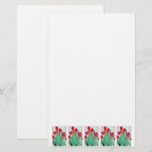Een Bouquet van Rode Tulpen Briefpapier (Voorkant / Achterkant)