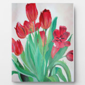 Een Bouquet van Rode Tulpen Fotoplaat (Voorkant)