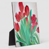 Een Bouquet van Rode Tulpen Fotoplaat (Zijkant)