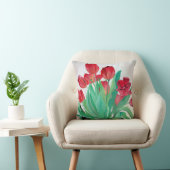 Een Bouquet van Rode Tulpen Kussen (Stoel)