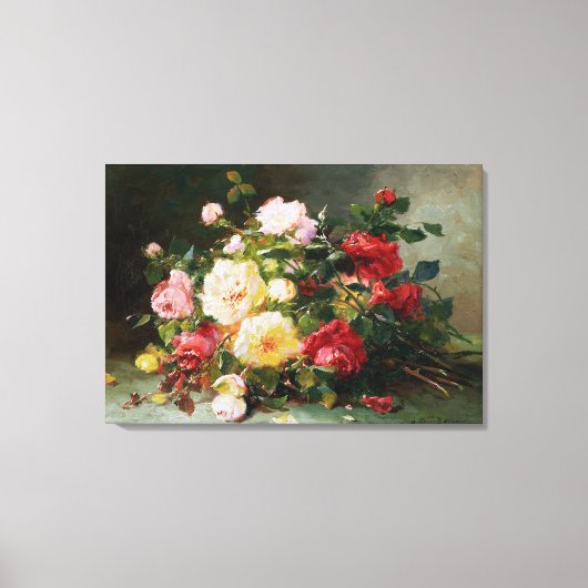 Een Bouquet van Rozen Canvas Afdruk (Voorkant)