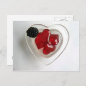 Een Bowl hart en een Blackberry Briefkaart (Voorkant / Achterkant)