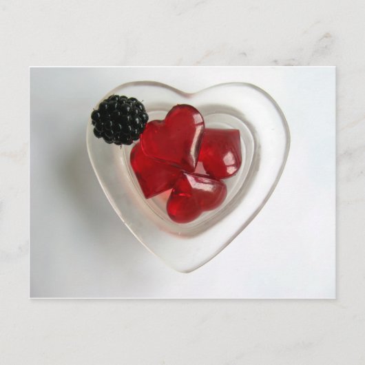 Een Bowl hart en een Blackberry Briefkaart (Voorkant)