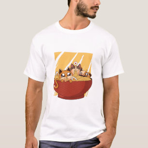 Een Bowl vol noedels en Kittens T-shirt
