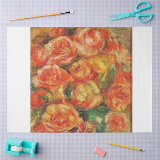 Een bowlful van Rozen van Renoire Tissuepapier (Craft)