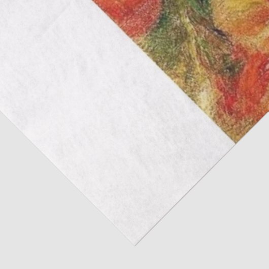 Een bowlful van Rozen van Renoire Tissuepapier (Detail)