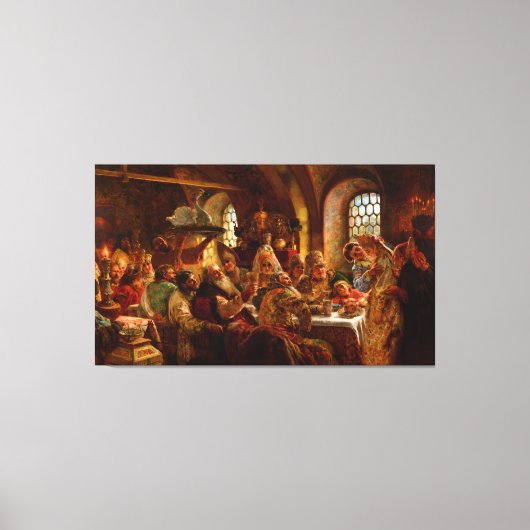 Een Boyar Wedding Feast door Konstantin Makovsky 1 Canvas Afdruk (Voorkant)
