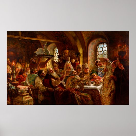 Een Boyar Wedding Feast door Konstantin Makovsky 1 Poster (Voorkant)