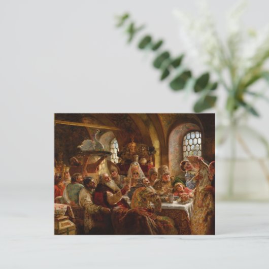 Een Boyar Wedding Feast door Konstantin Makovsky Briefkaart (Staand voorkant)