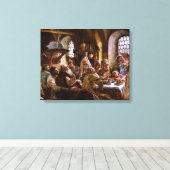 Een Boyar Wedding Feast door Konstantin Makovsky Canvas Afdruk (Insitu (Houten vloer))