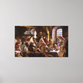 Een Boyar Wedding Feast door Konstantin Makovsky Canvas Afdruk (Voorkant)