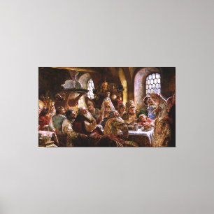 Een Boyar Wedding Feast door Konstantin Makovsky Canvas Afdruk