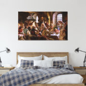 Een Boyar Wedding Feast door Konstantin Makovsky Canvas Afdruk (Insitu (Slaapkamer))