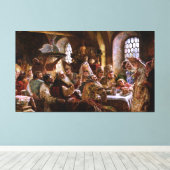 Een Boyar Wedding Feast door Konstantin Makovsky Canvas Afdruk (Insitu (Houten vloer))