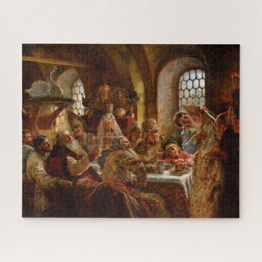Een Boyar Wedding Feast door Konstantin Makovsky Legpuzzel (Horizontaal)