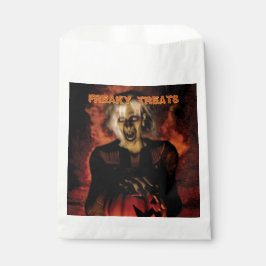 Een boze heks met pompoen. Halloween Bedankzakje