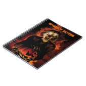Een boze heks met pompoen. Halloween Notitieboek (Linkerzijde)