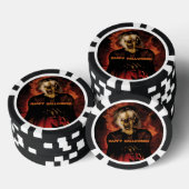 Een boze heks met pompoen. Halloween Poker Chips (Opstapeling)