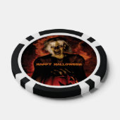 Een boze heks met pompoen. Halloween Poker Chips (Enkel)