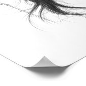 Een boze vrouw die potlood tekent kunst poster (Hoek)