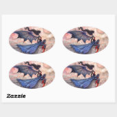 Een boze wind gotische vampier fee Stickers (Vel)