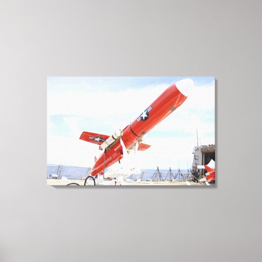 Een BQM-74E Chukar-drone klaar voor introductie Canvas Afdruk (Voorkant)