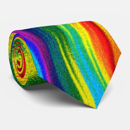 Een brand in een regenboog stropdas (Opgerold)