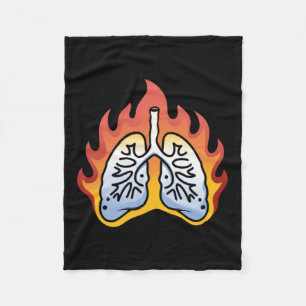 Een brandende adem een vurige herinnering Sticker Fleece Deken