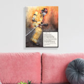 Een brandweerman gebed canvas kunst (Insitu (Woonkamer))