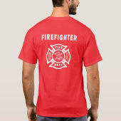 Een brandweerman Logo T-shirt (Achterkant)