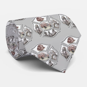 Een brandweerman Maltese kruis Stropdas