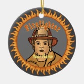 Een brandweerman ornament (Voorkant)