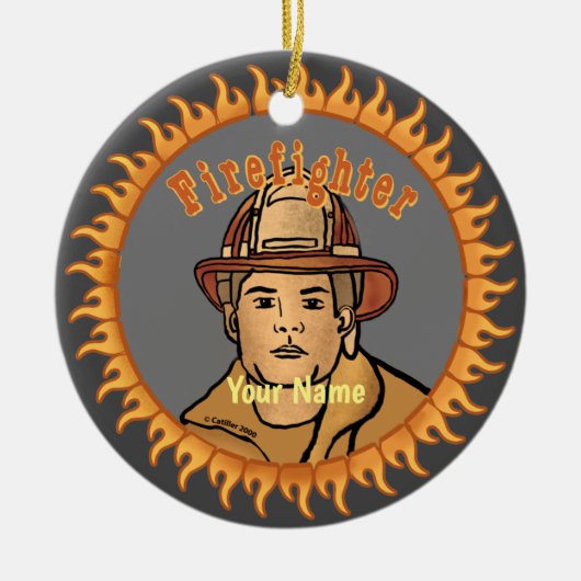 Een brandweerman ornament (Voorkant)